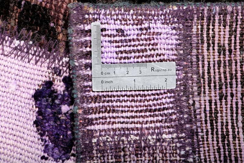 Håndknyttet persisk Patchwork Uldtæppe 164x231 cm Garn - Flerfarvet - Patchwork tæppe