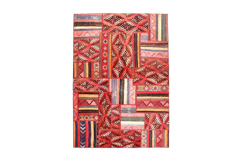 Håndknyttet Persisk lappetæppe 162x234 cm - Flerfarvet - Patchwork tæppe