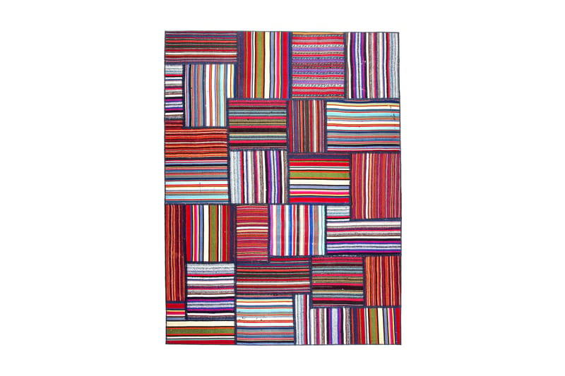 Håndknyttet Persisk lappetæppe 153x207 cm - Flerfarvet - Patchwork tæppe