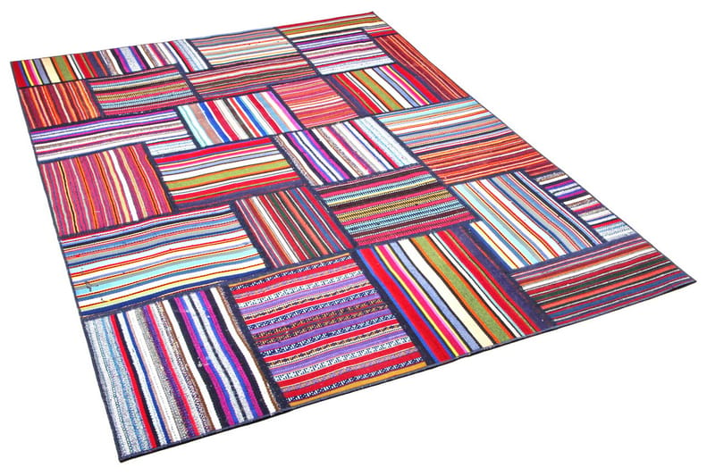 Håndknyttet Persisk lappetæppe 153x207 cm - Flerfarvet - Patchwork tæppe