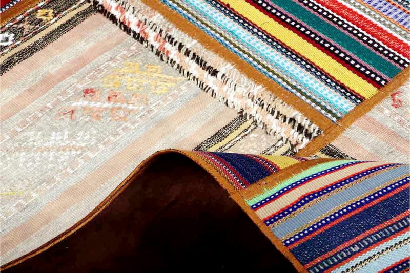 Håndknyttet Persisk lappetæppe 162x233 cm - Flerfarvet - Patchwork tæppe