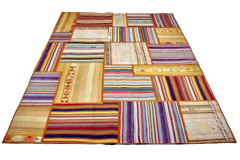 Håndknyttet Persisk lappetæppe 162x233 cm - Flerfarvet - Patchwork tæppe