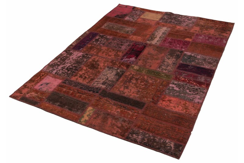 Håndknyttet Persisk lappetæppe 174x237 cm - Flerfarvet - Patchwork tæppe
