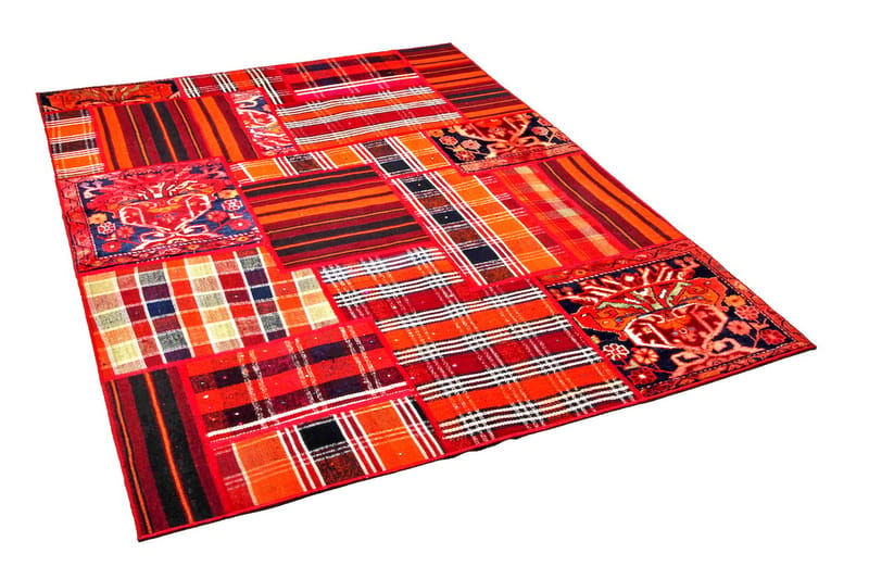 Håndknyttet Persisk lappetæppe 152x204 cm - Flerfarvet - Patchwork tæppe