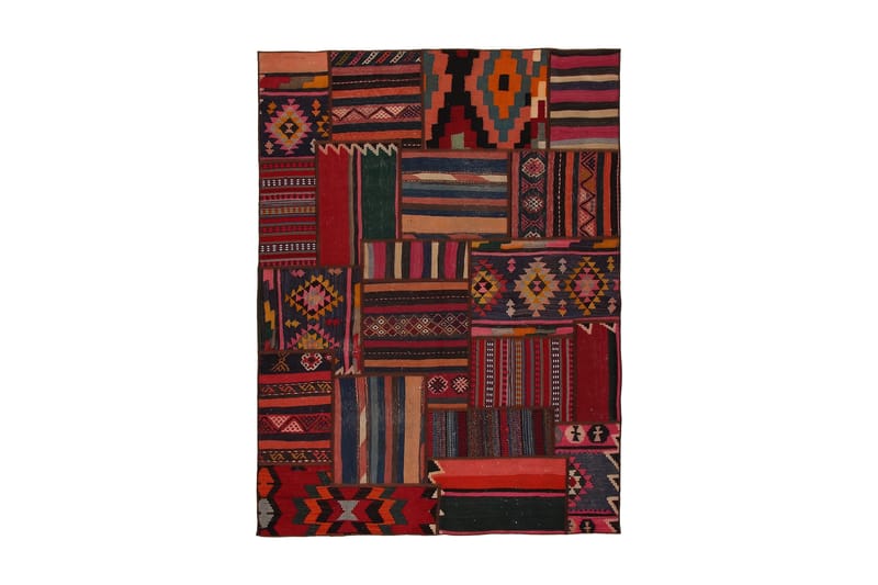 Håndknyttet Persisk tæppe 154x211 cm Kelim - Flerfarvet - Patchwork tæppe