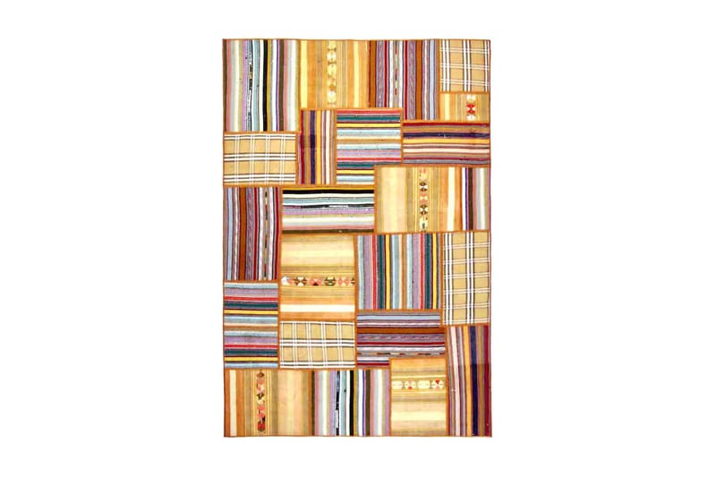 Håndknyttet Persisk lappetæppe 158x235 cm - Flerfarvet - Patchwork tæppe