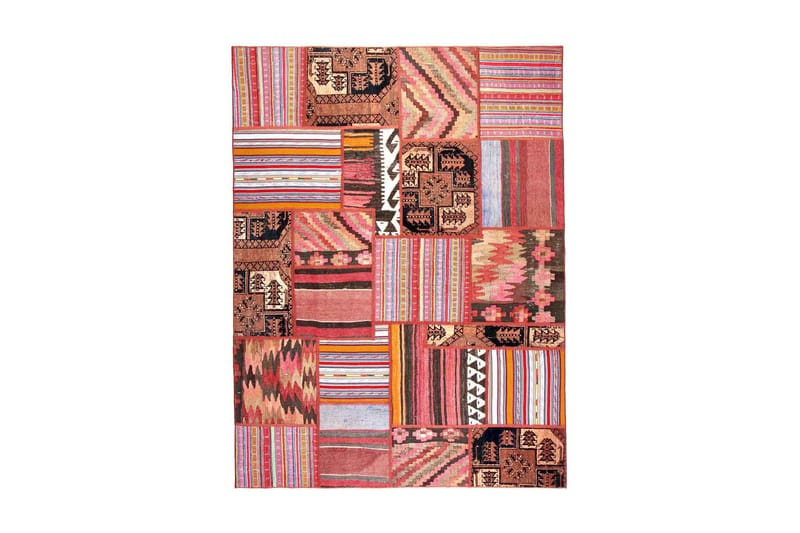 Håndknyttet Persisk lappetæppe 170x230 cm - Flerfarvet - Patchwork tæppe