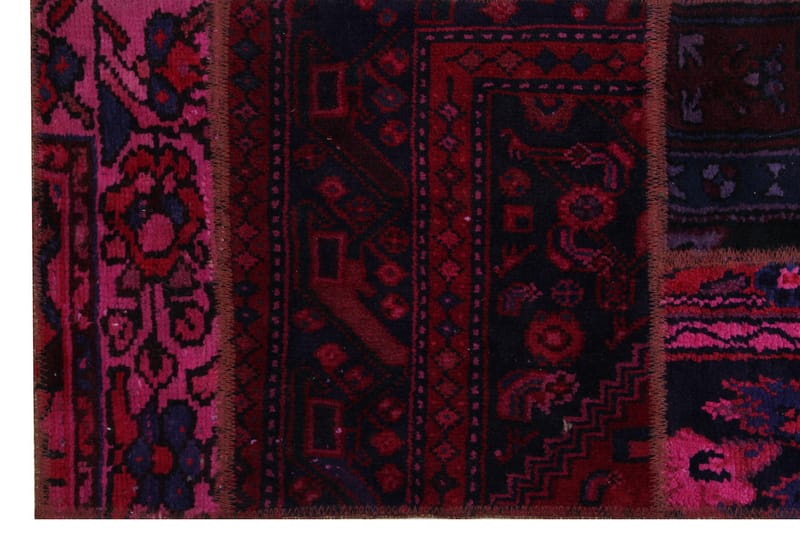 Håndknyttet persisk Patchwork Uldtæppe 173x219 cm Garn - Flerfarvet - Patchwork tæppe