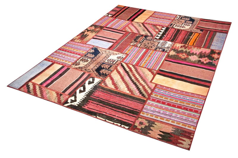 Håndknyttet Persisk lappetæppe 168x228 cm - Flerfarvet - Patchwork tæppe