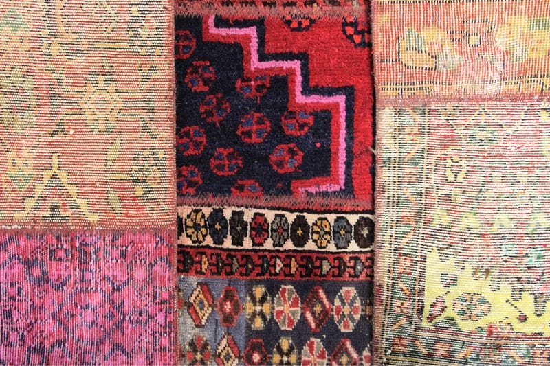 Håndknyttet Persisk lappetæppe 172x225 cm - Flerfarvet - Patchwork tæppe