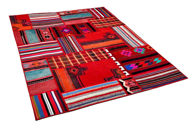 Håndknyttet Persisk lappetæppe 153x206 cm - Flerfarvet - Patchwork tæppe