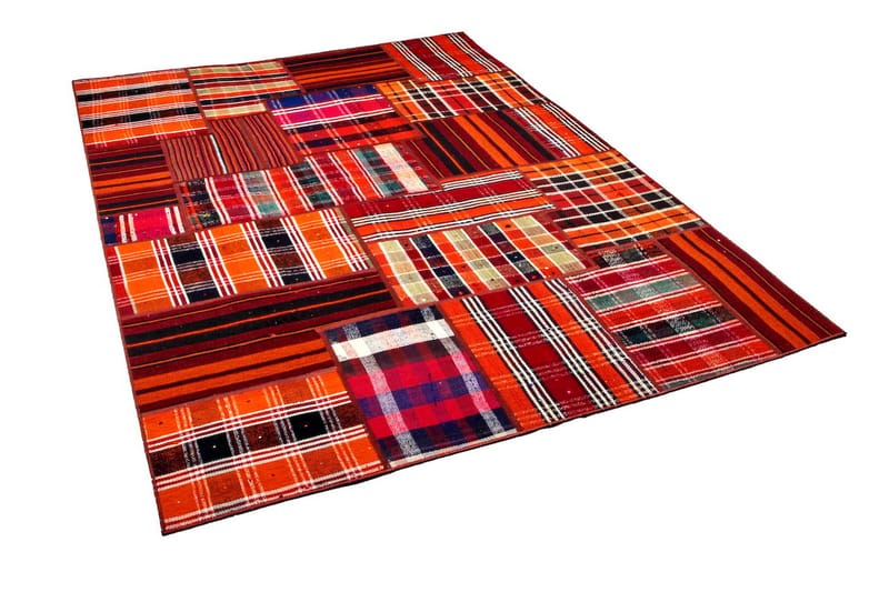 Håndknyttet Persisk lappetæppe 164x236 cm - Flerfarvet - Patchwork tæppe