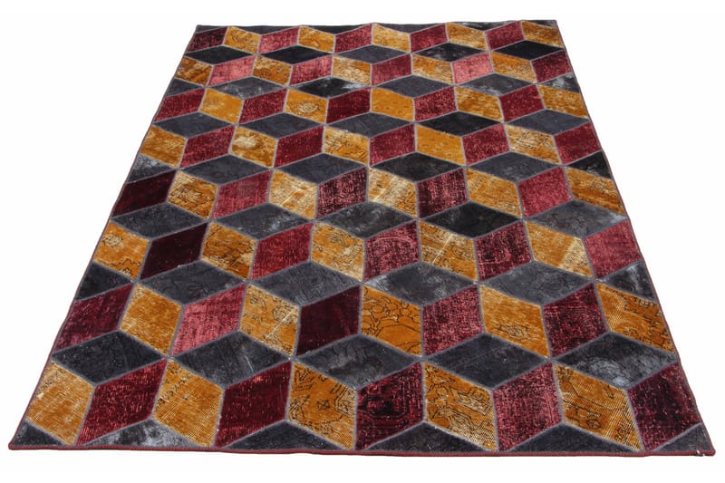 Håndknyttet Persisk lappetæppe 215x305 cm - Flerfarvet - Patchwork tæppe