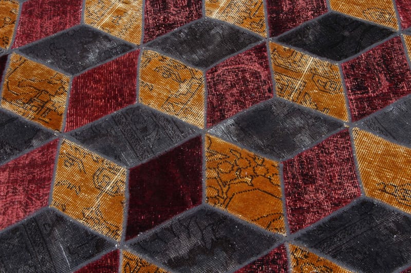 Håndknyttet Persisk lappetæppe 215x305 cm - Flerfarvet - Patchwork tæppe