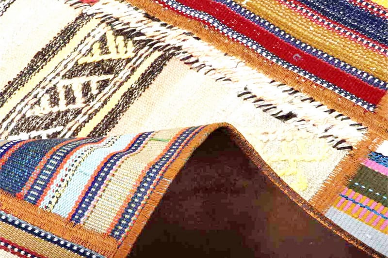 Håndknyttet Persisk lappetæppe 162x224 cm - Flerfarvet - Patchwork tæppe