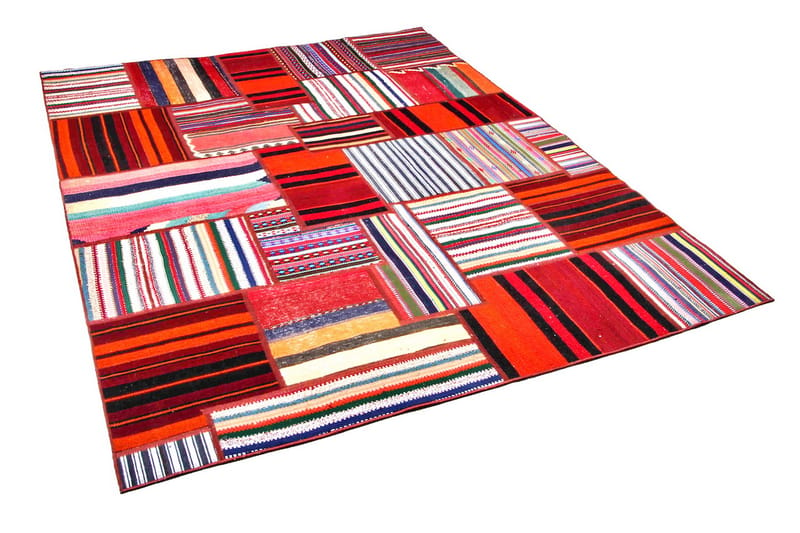 Håndknyttet Persisk lappetæppe 176x233 cm - Flerfarvet - Patchwork tæppe