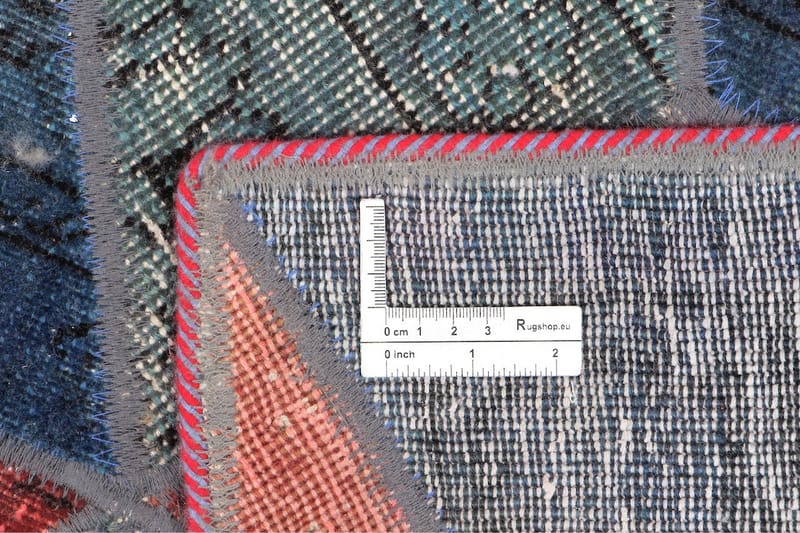Håndknyttet persisk Patchwork Uldtæppe 178x246 cm Garn - Flerfarvet - Patchwork tæppe