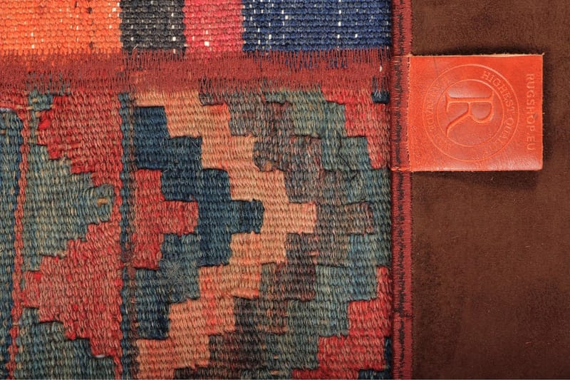 Håndknyttet persisk Patchwork Uldtæppe 162x228 cm Garn - Flerfarvet - Patchwork tæppe