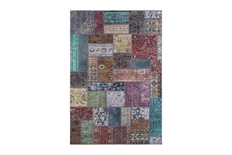 Patchham Patchworktæppe 200x290 cm - Flerfarvet - Patchwork tæppe - Store tæpper