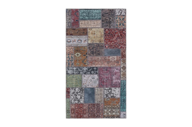 Patchham Patchworktæppe 80x150 cm - Flerfarvet - Patchwork tæppe - Store tæpper