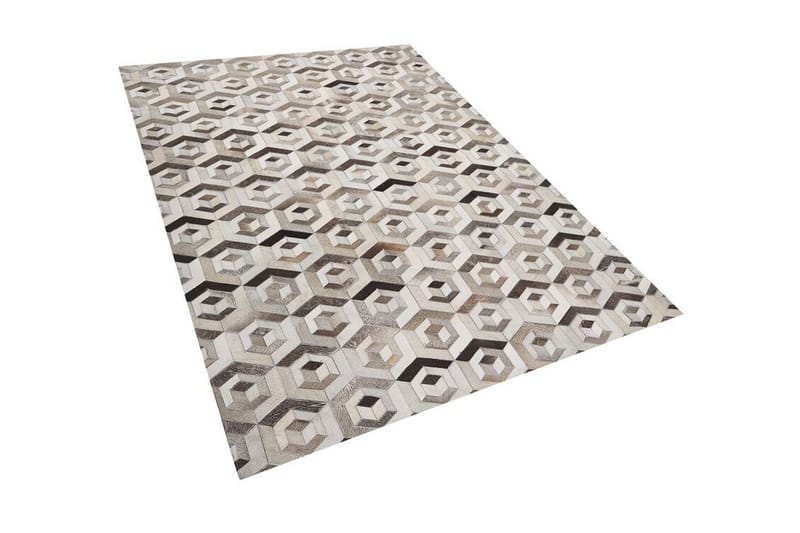 Tavak Tæppe 140x200 cm - Læder/Beige/Brun - Tekstiler - Tæpper - Orientalske tæpper - Patchwork tæppe