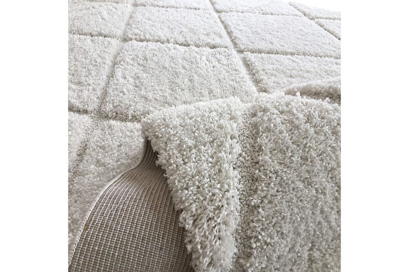 Ruby Tæppe 80x150 cm - Hvid/Shagpile - Tekstiler - Tæpper - Orientalske tæpper
