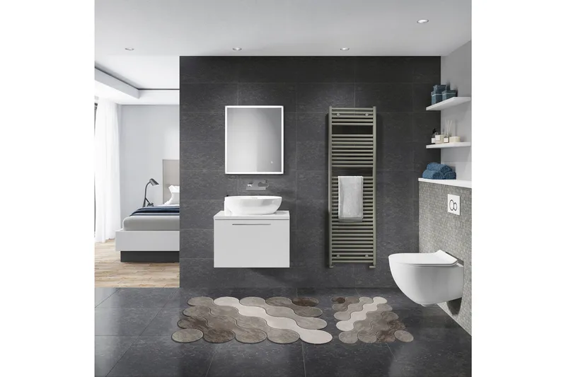 Paramdeep Badeværelsestæppe 60x100 cm Rektangulær, Brun