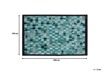 Daleisa Tæppe 140x200 cm læder - Blå - Tekstiler - Tæpper - Moderne tæppe - Wiltontæpper