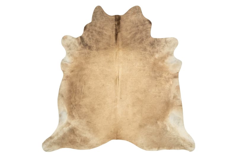 gulvtæppe i ægte koskind 150 x 170 cm beige - Tekstiler - Tæpper - Pels & skindtæpper
