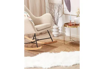 Mamungari Fåreskind 60x180 cm Kvadratisk - Hvid - Tekstiler - Tæpper - Pels & skindtæpper