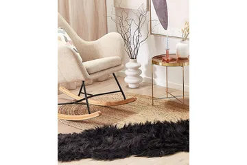 Mamungari Fåreskind 60x180 cm - Sort - Tekstiler - Tæpper - Pels & skindtæpper