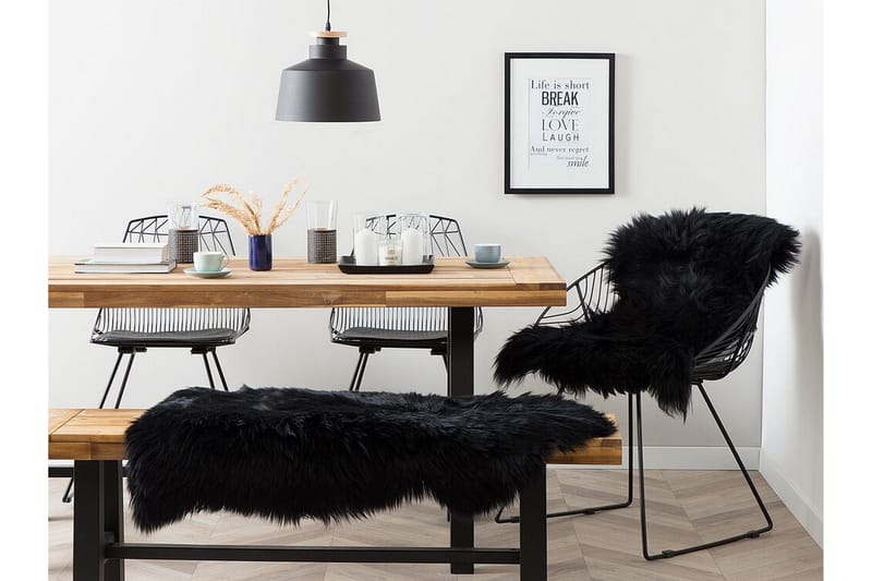 Uluru fåreskind 55x90 cm, Sort