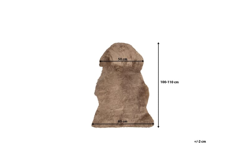 Uluru fåreskind 65 | 110 cm - Brun - Tekstiler - Tæpper - Pels & skindtæpper - Fåreskind