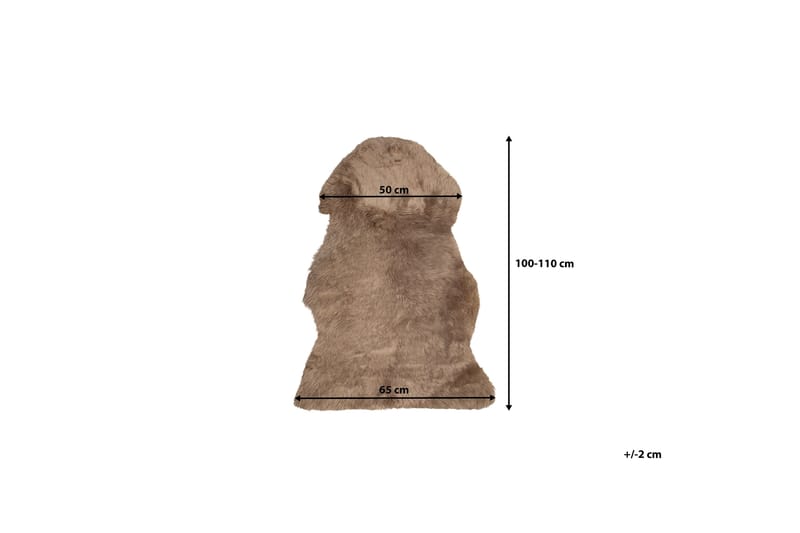 Uluru fåreskind 65 | 110 cm - Brun - Fåreskind - Pels & skindtæpper