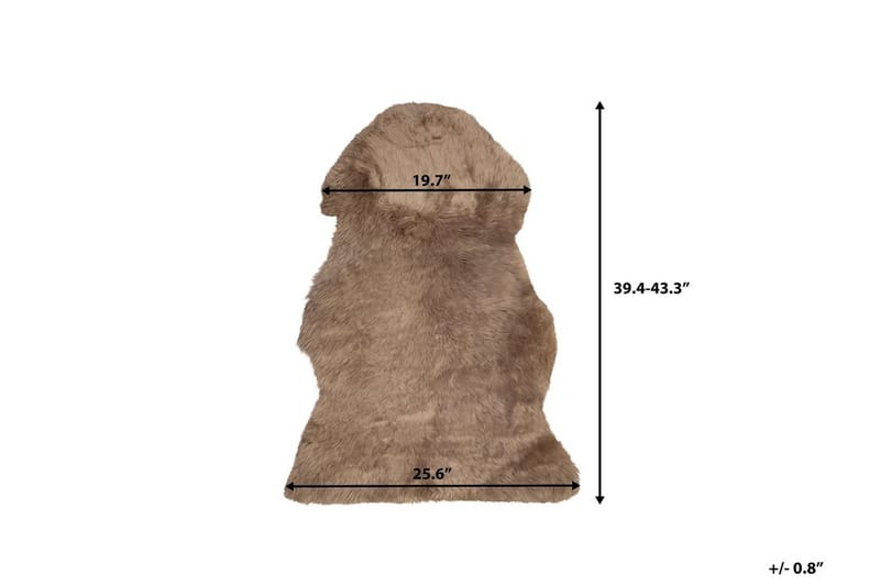 Uluru fåreskind 65 | 110 cm - Brun - Tekstiler - Tæpper - Pels & skindtæpper - Fåreskind