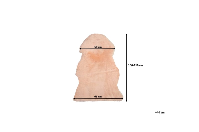 Uluru fåreskind 65 | 110 cm - Lyserød - Tekstiler - Tæpper - Pels & skindtæpper