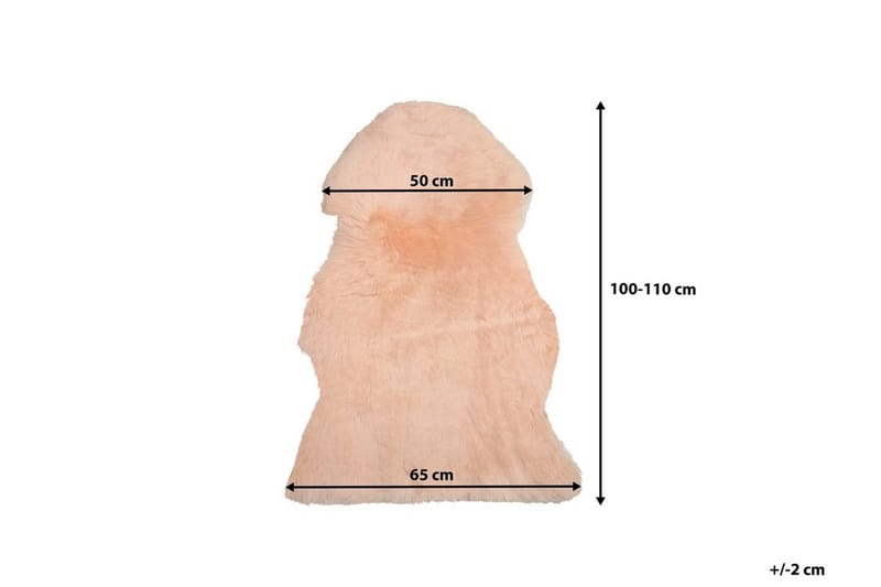 Uluru fåreskind 65 | 110 cm - Lyserød - Fåreskind - Pels & skindtæpper