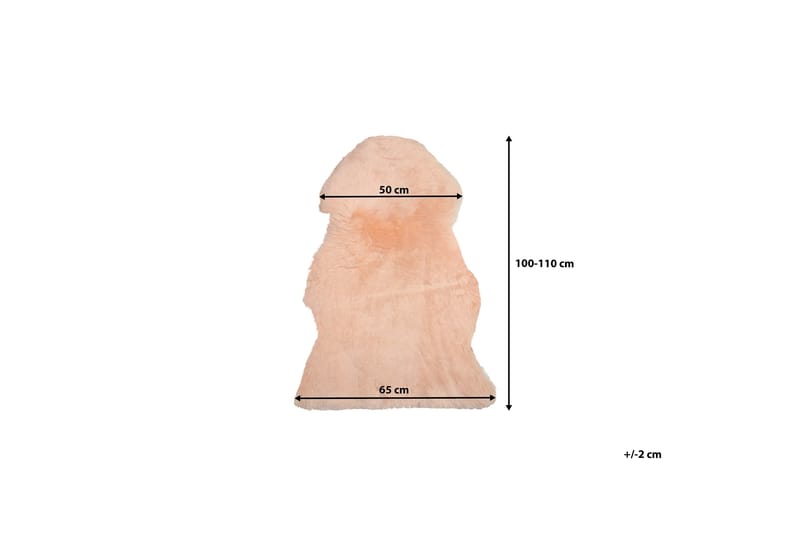 Uluru fåreskind 65 | 110 cm - Lyserød - Fåreskind - Pels & skindtæpper