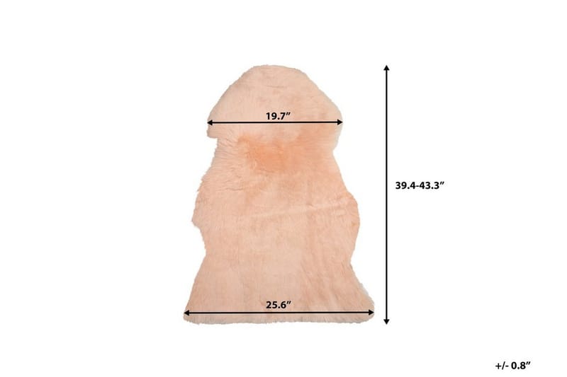 Uluru fåreskind 65 | 110 cm - Lyserød - Tekstiler - Tæpper - Pels & skindtæpper