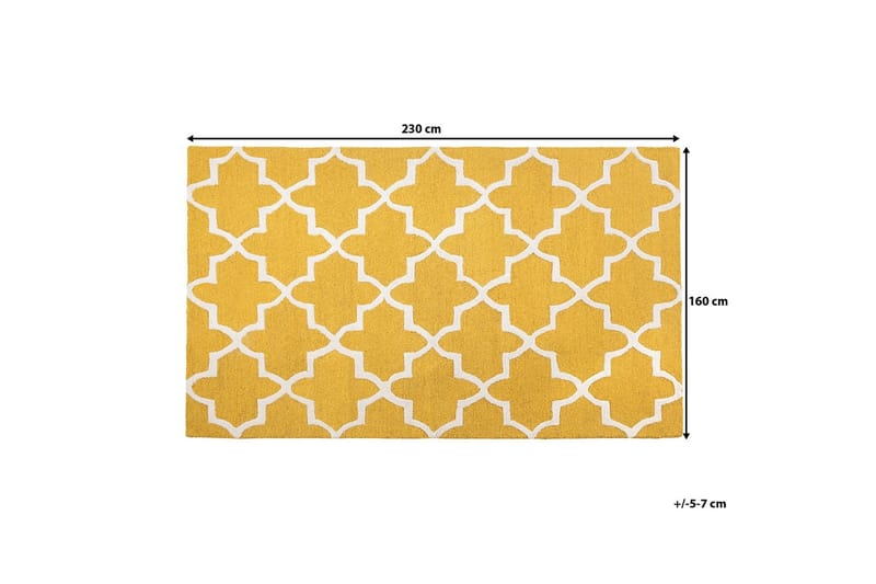 Silvan tæppe 160 | 230 - Gul - Tæpper