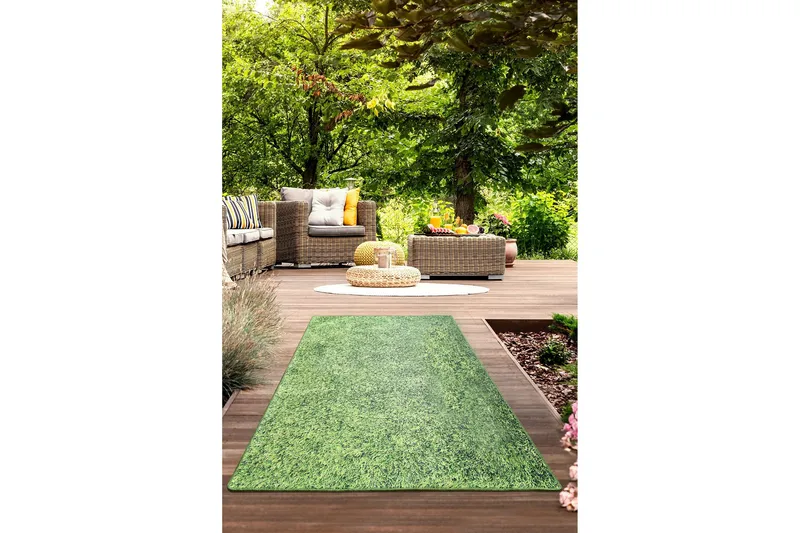 Ahihia Entrémåtte 80x200 cm, Flerfarvet/Velour