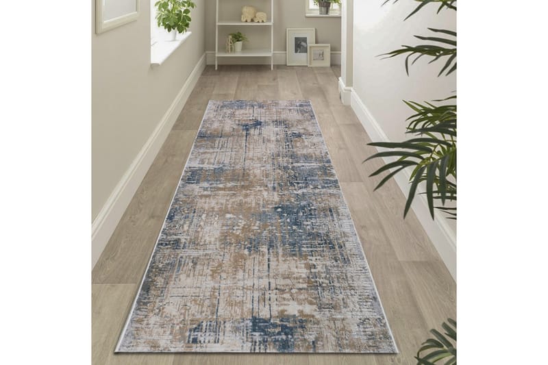 Akhun Entrémåtte 80x200 cm - Blå - Tekstiler - Tæpper - Små tæpper