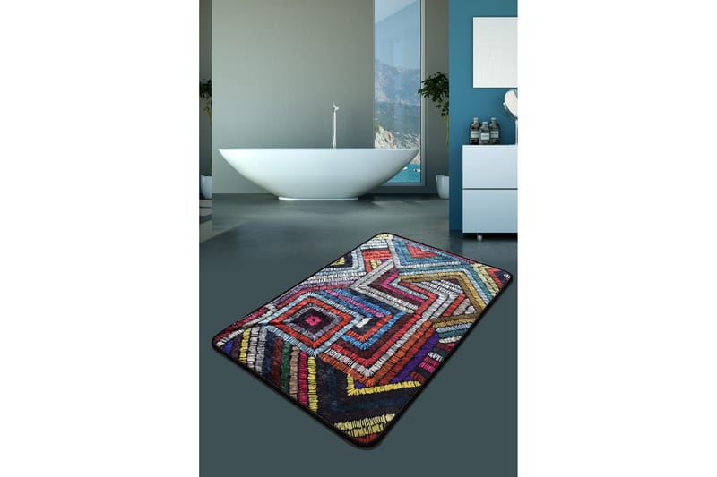 Anjalie Tæppe 60x90 cm - Flerfarvet/Velour - Tekstiler - Tæpper - Små tæpper