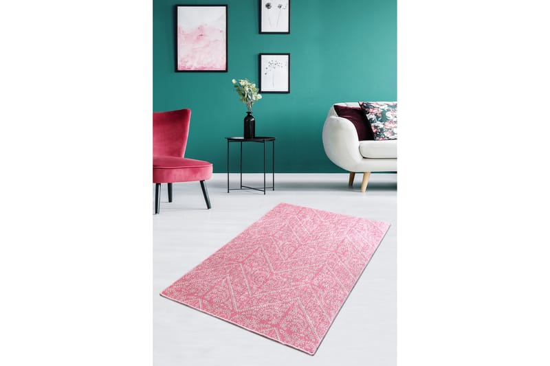 Assaggie Entrémåtte 60x140 cm - Lyserød/Velour - Tekstiler - Tæpper - Hall måtte
