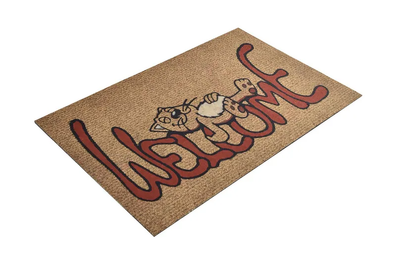 Benvinguda Dørmåtte 45x70 cm - Flerfarvet - Tekstiler - Tæpper - Hall måtte