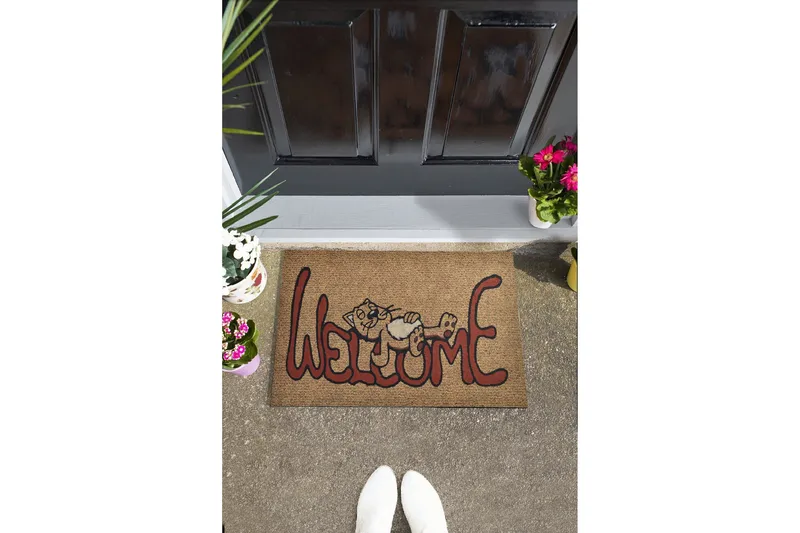 Benvinguda Dørmåtte 45x70 cm - Flerfarvet - Tekstiler - Tæpper - Små tæpper