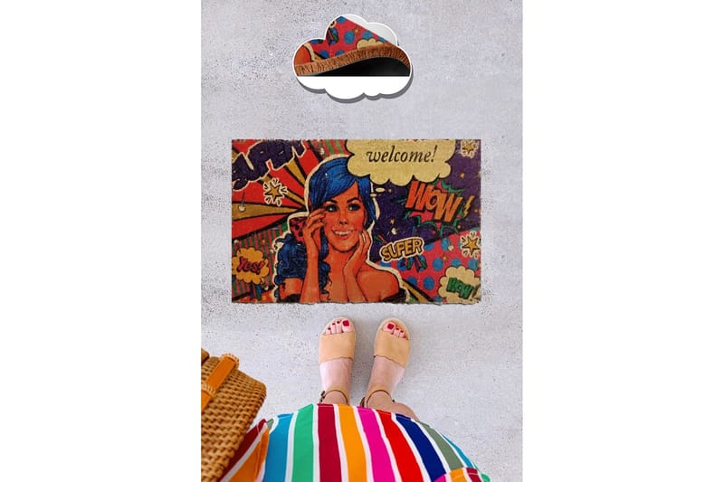 Chilai Dørmåtte 40x60 cm - PVC/Multifarvet - Tekstiler - Tæpper - Hall måtte