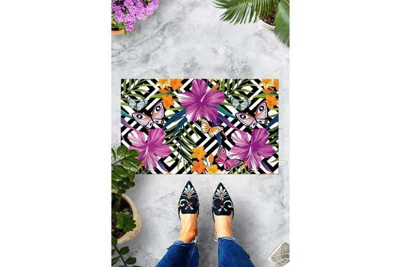 Chilai Dørmåtte 45x70 cm - PVC/Multifarvet - Tekstiler - Tæpper - Hall måtte