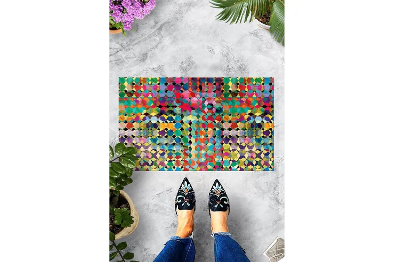 Chilai Dørmåtte 45x70 cm - PVC/Multifarvet - Tekstiler - Tæpper - Hall måtte