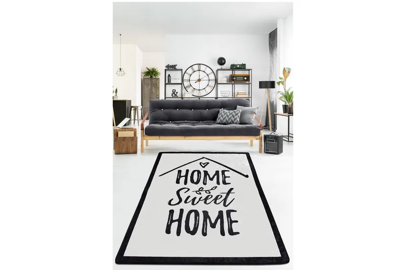 Chilai Tæppe 80x150 cm, Sort/Hvid